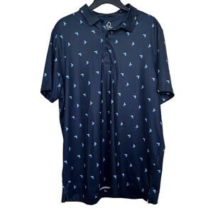 Deolax Men’s Sz L Polo Shirt Performance Moisture Wicking Cocktails